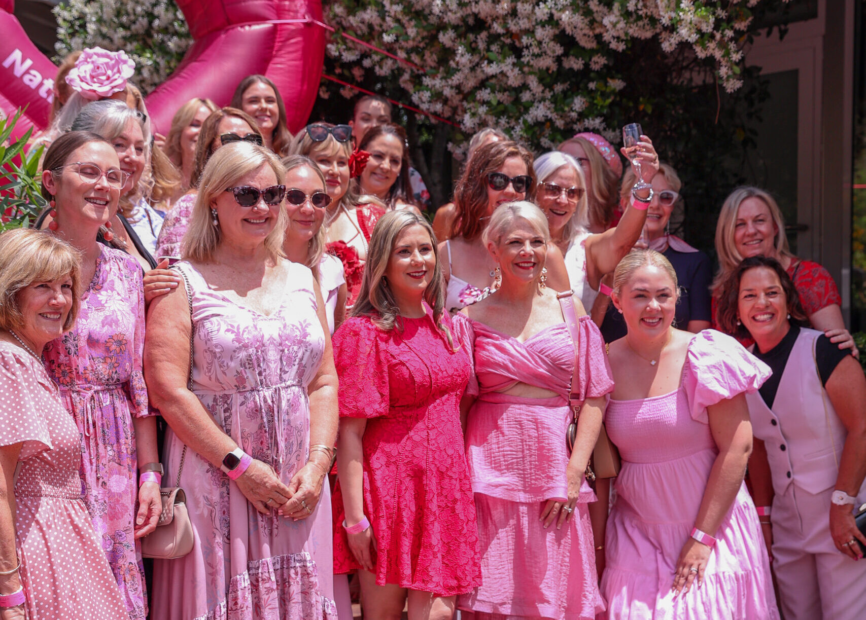 Group of ladies attending Go Pink Day 2024