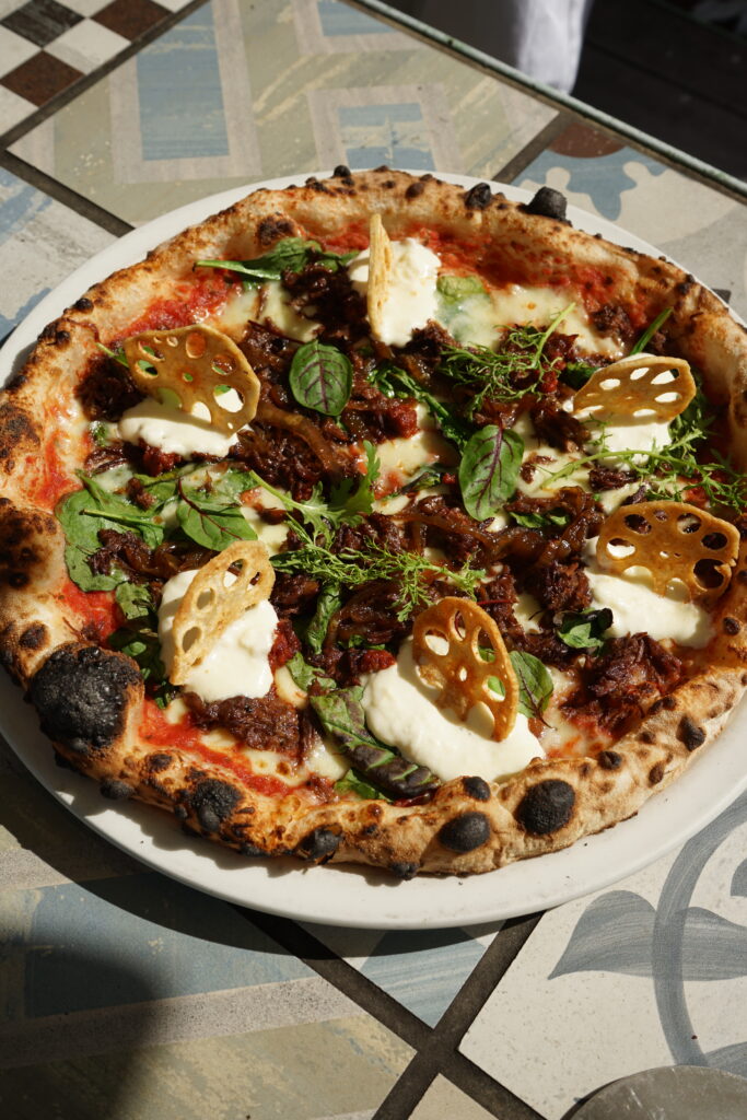 Braised Kangaroo Pizza